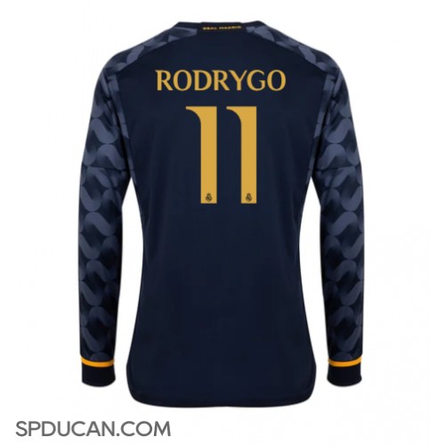 Muški Nogometni Dres Real Madrid Rodrygo Goes #11 Gostujuci 2023-24 Dugi Rukav